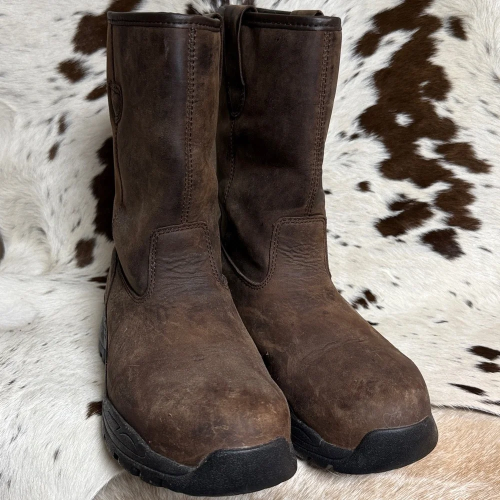 Herman Survivors Leather Waterproof Steel Toe Work Boots Men's 10‎ T1